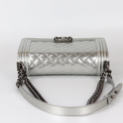 Old Medium Boy in Silver Patent Leather with RHW