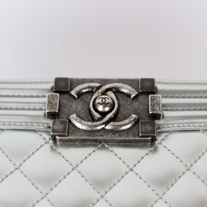 Old Medium Boy in Silver Patent Leather with RHW