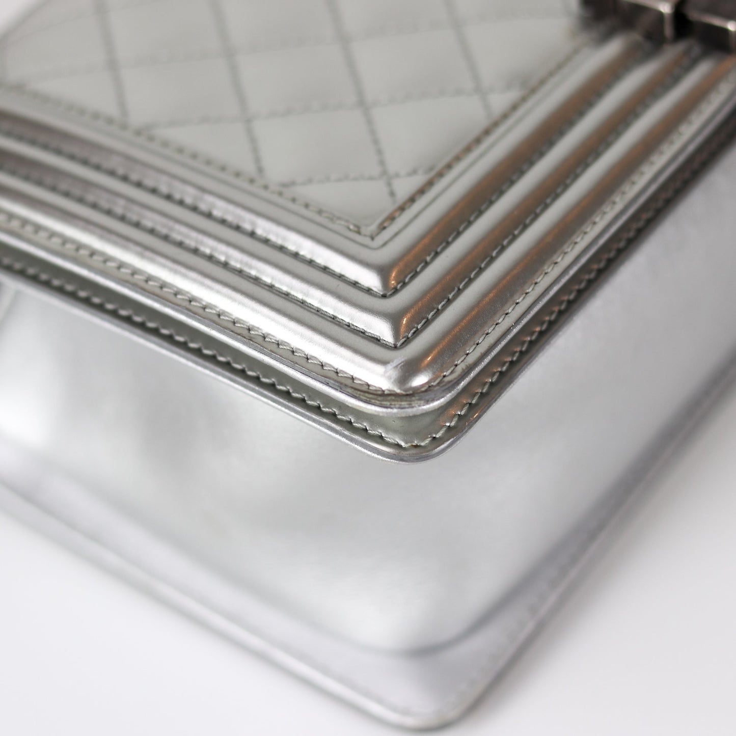Old Medium Boy in Silver Patent Leather with RHW
