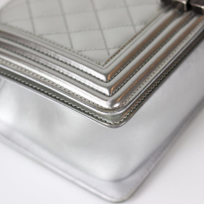 Old Medium Boy in Silver Patent Leather with RHW