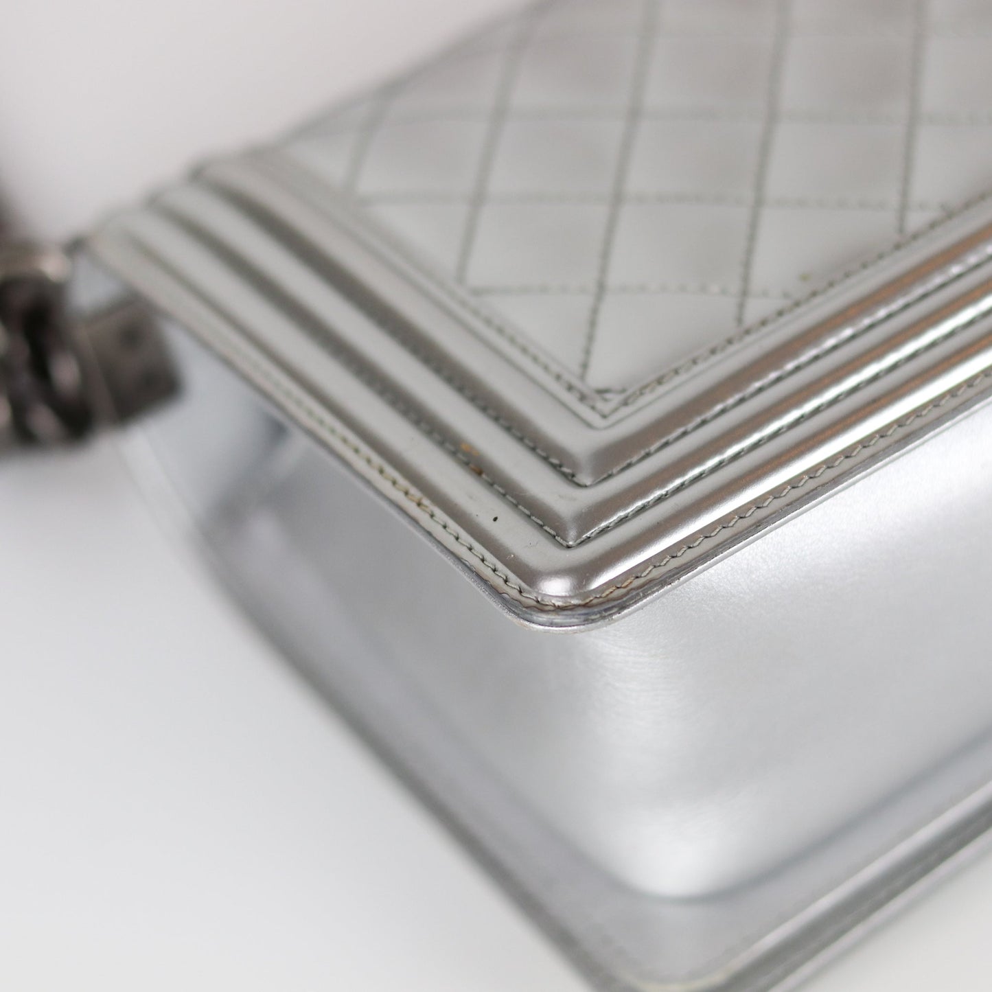 Old Medium Boy in Silver Patent Leather with RHW