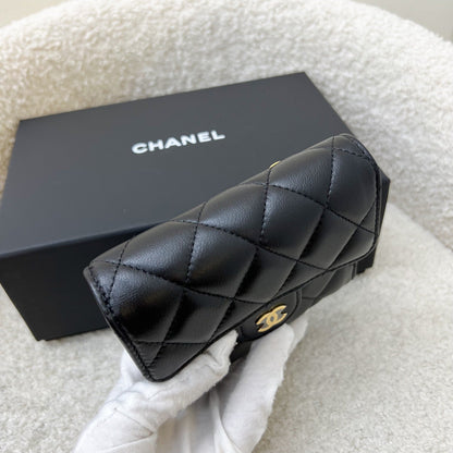 Chanel Classic Trifold Compact Wallet in Black Lambskin and GHW (Model: AP0231)
