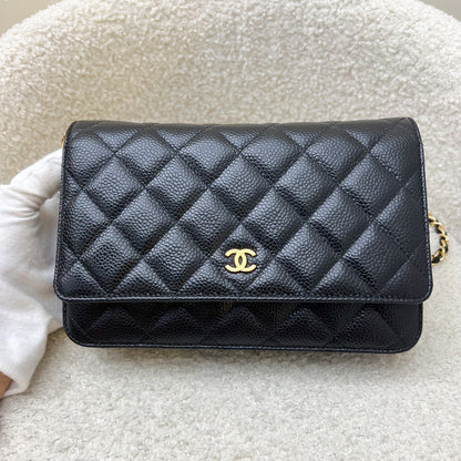 Chanel Classic Wallet on Chain WOC in Black Caviar and GHW