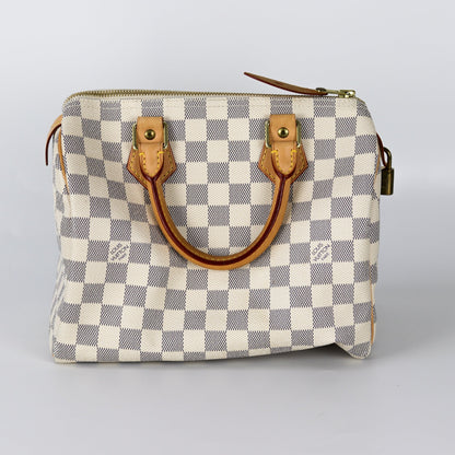 Louis-Vuitton Speedy 25 Damier Azur Canvas Handbag