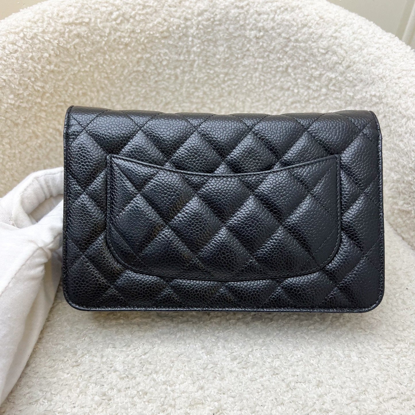 Chanel Classic Wallet on Chain WOC in Black Caviar and GHW