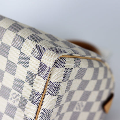Louis-Vuitton Speedy 25 Damier Azur Canvas Handbag