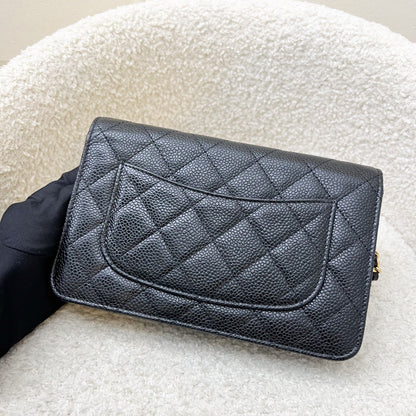 Chanel Classic Wallet on Chain WOC in Black Caviar and GHW
