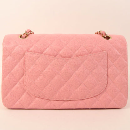 CHANEL Around 2004 Made Caviar Skin Classic Flap Chain Bag 25Cm Pink