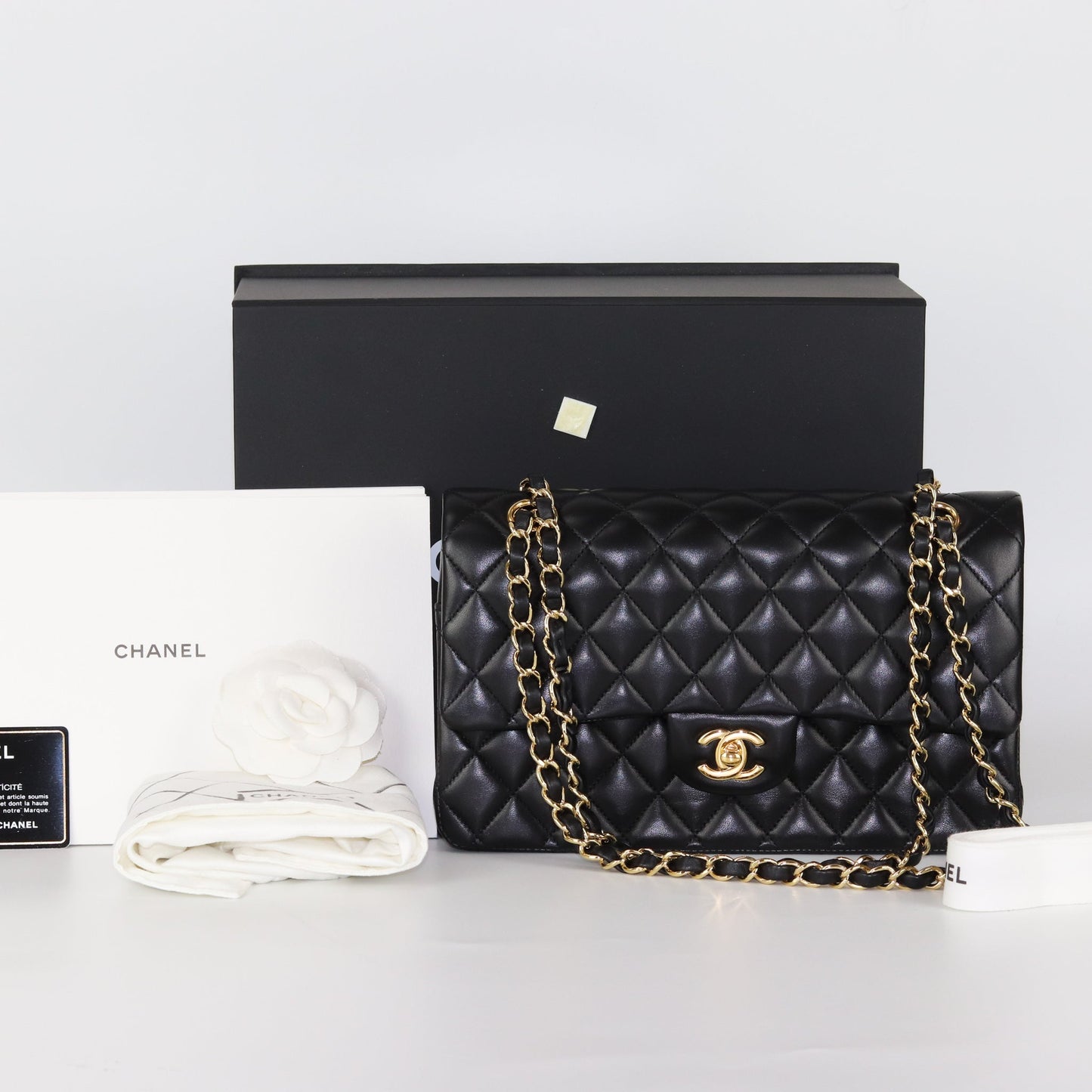 Classic Flap Black Medium Lambskin GHW