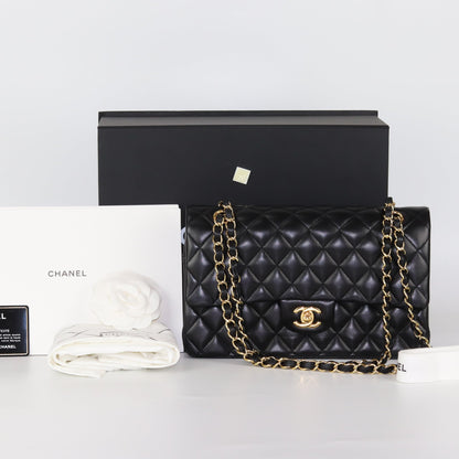 Classic Flap Black Medium Lambskin GHW