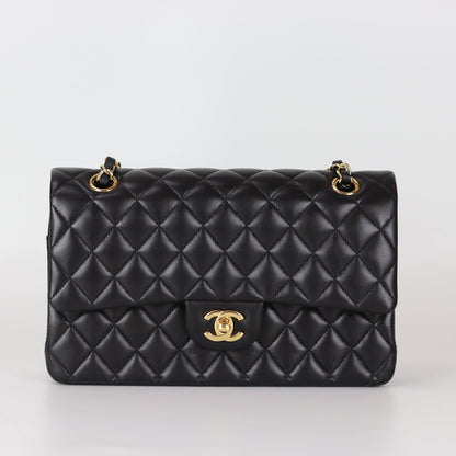 Classic Flap Black Medium Lambskin GHW