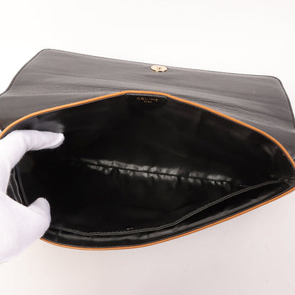 Celine Horse Carriage Plate Clutch Bag Black