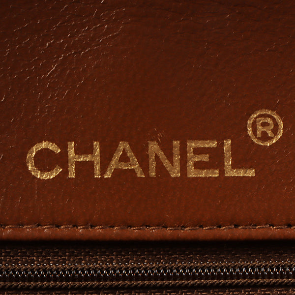 Chanel Around 1990 Made Classic Flap Turn-Lock Chain Bag Brown