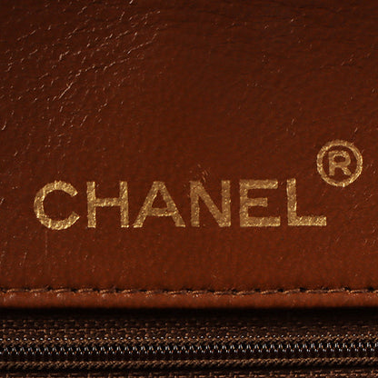 Chanel Around 1990 Made Classic Flap Turn-Lock Chain Bag Brown