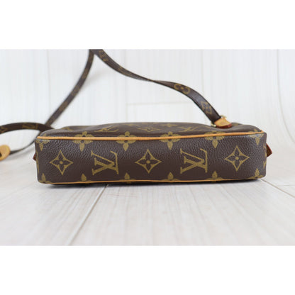 Rank A｜LV Monogram Pochette Marley Bandolier Shoulder Bag｜091013