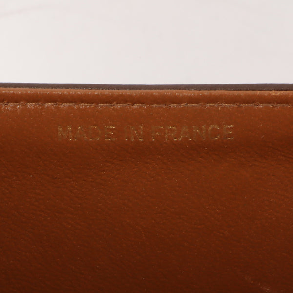 Chanel Around 1990 Made Classic Flap Turn-Lock Chain Bag Brown