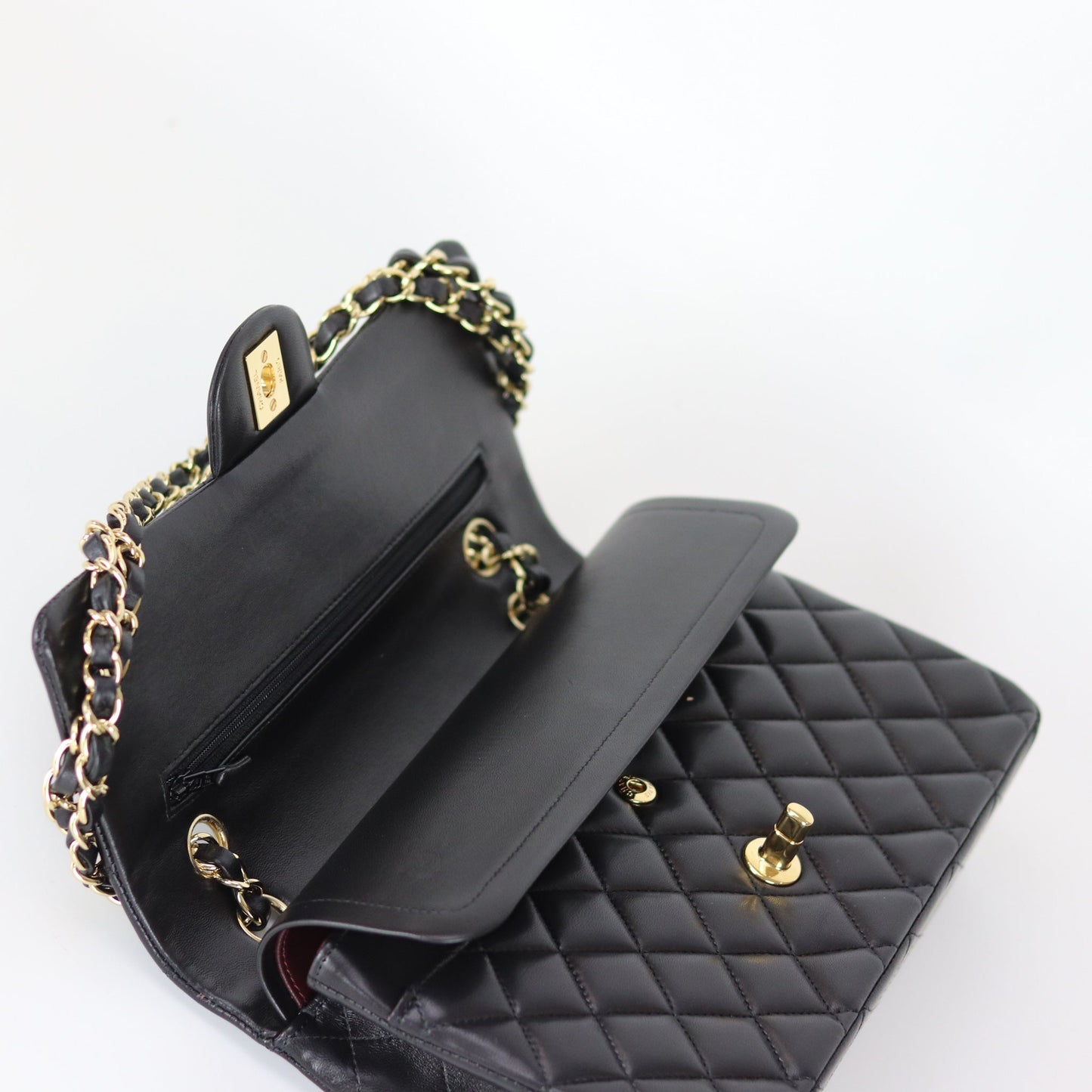 Classic Flap Black Medium Lambskin GHW