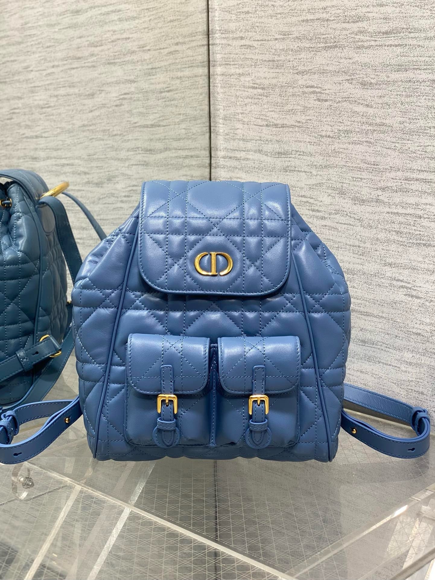 DR476 Small/Medium Dior Caro Backpack / HIGHEST QUALITY VERSION