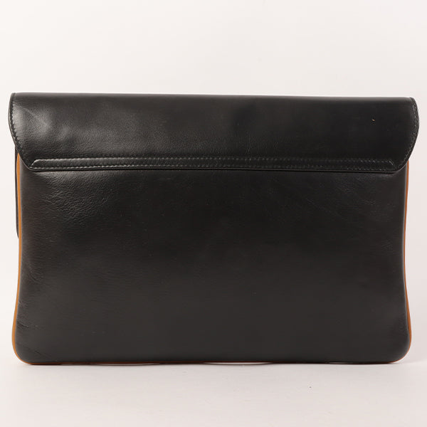 Celine Horse Carriage Plate Clutch Bag Black