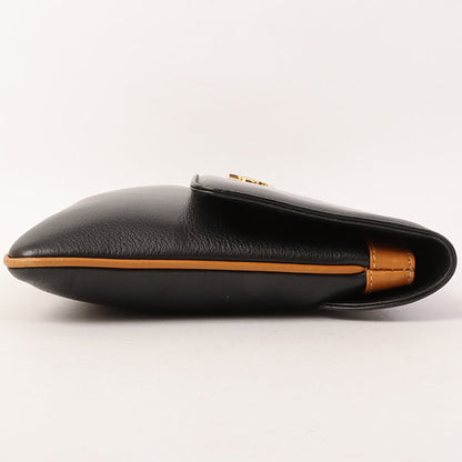 Celine Horse Carriage Plate Clutch Bag Black