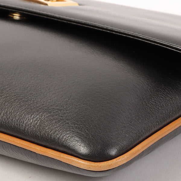 Celine Horse Carriage Plate Clutch Bag Black