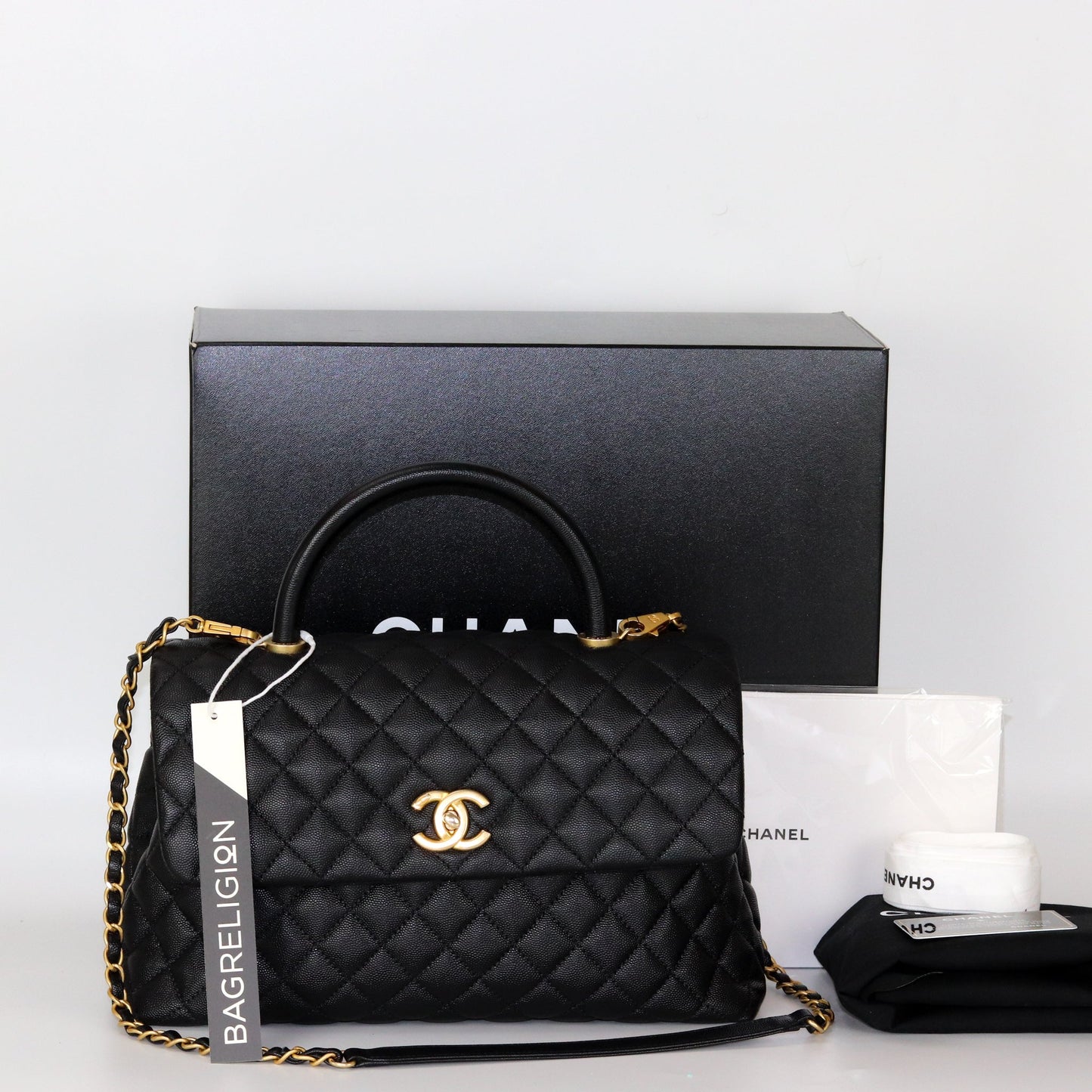 Caviar Quilted Medium Coco Handle Flap