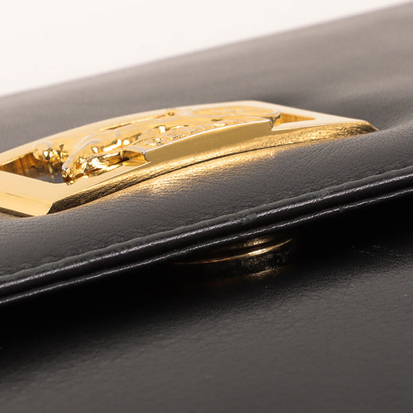 Celine Horse Carriage Plate Clutch Bag Black