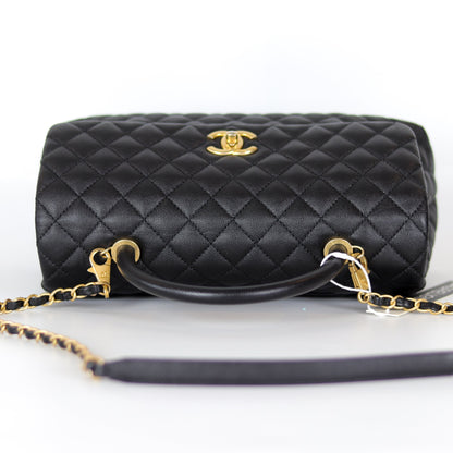 Caviar Quilted Medium Coco Handle Flap