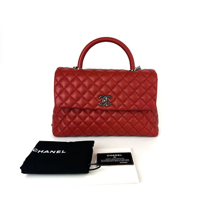 Medium Coco Handle Red Caviar RHW