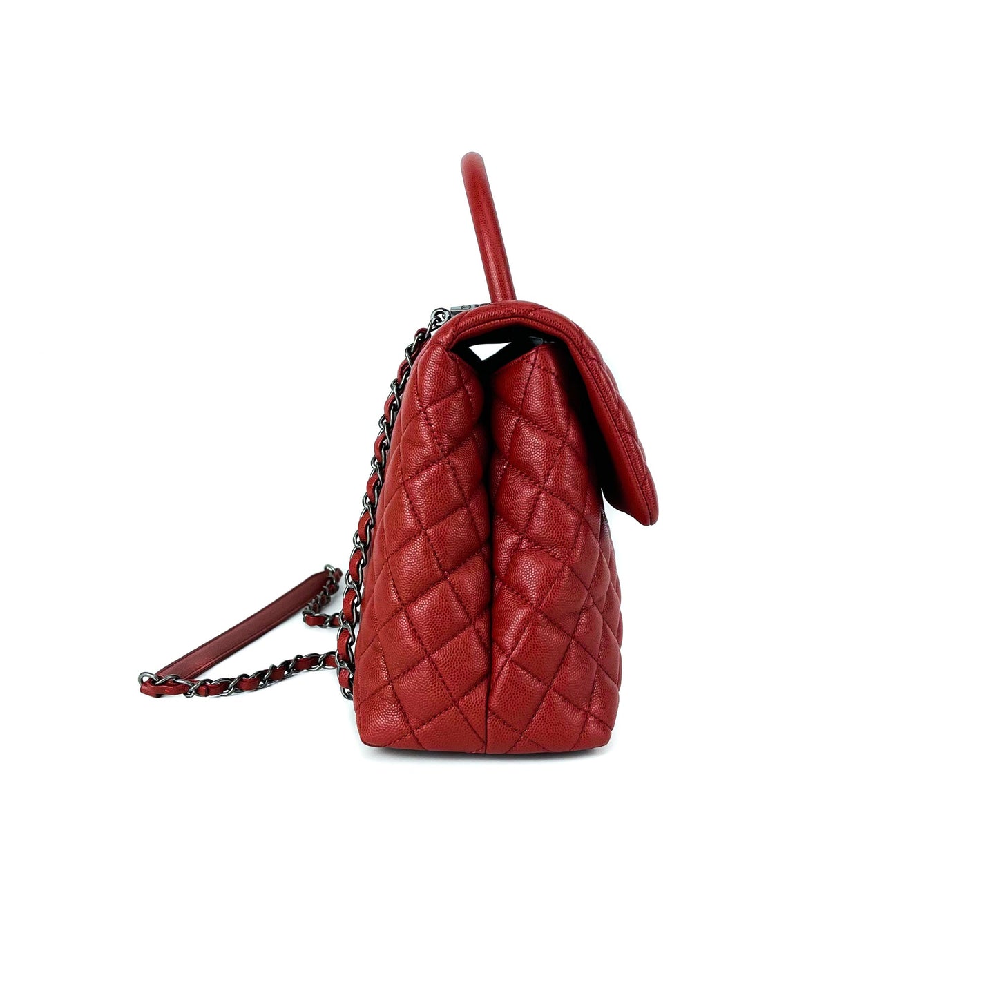 Medium Coco Handle Red Caviar RHW