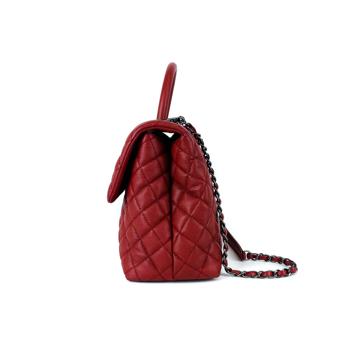 Medium Coco Handle Red Caviar RHW