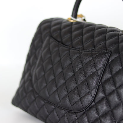 Caviar Quilted Medium Coco Handle Flap