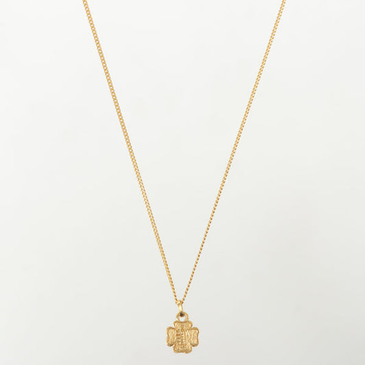 Chanel Rhinestone Clover Motif Necklace