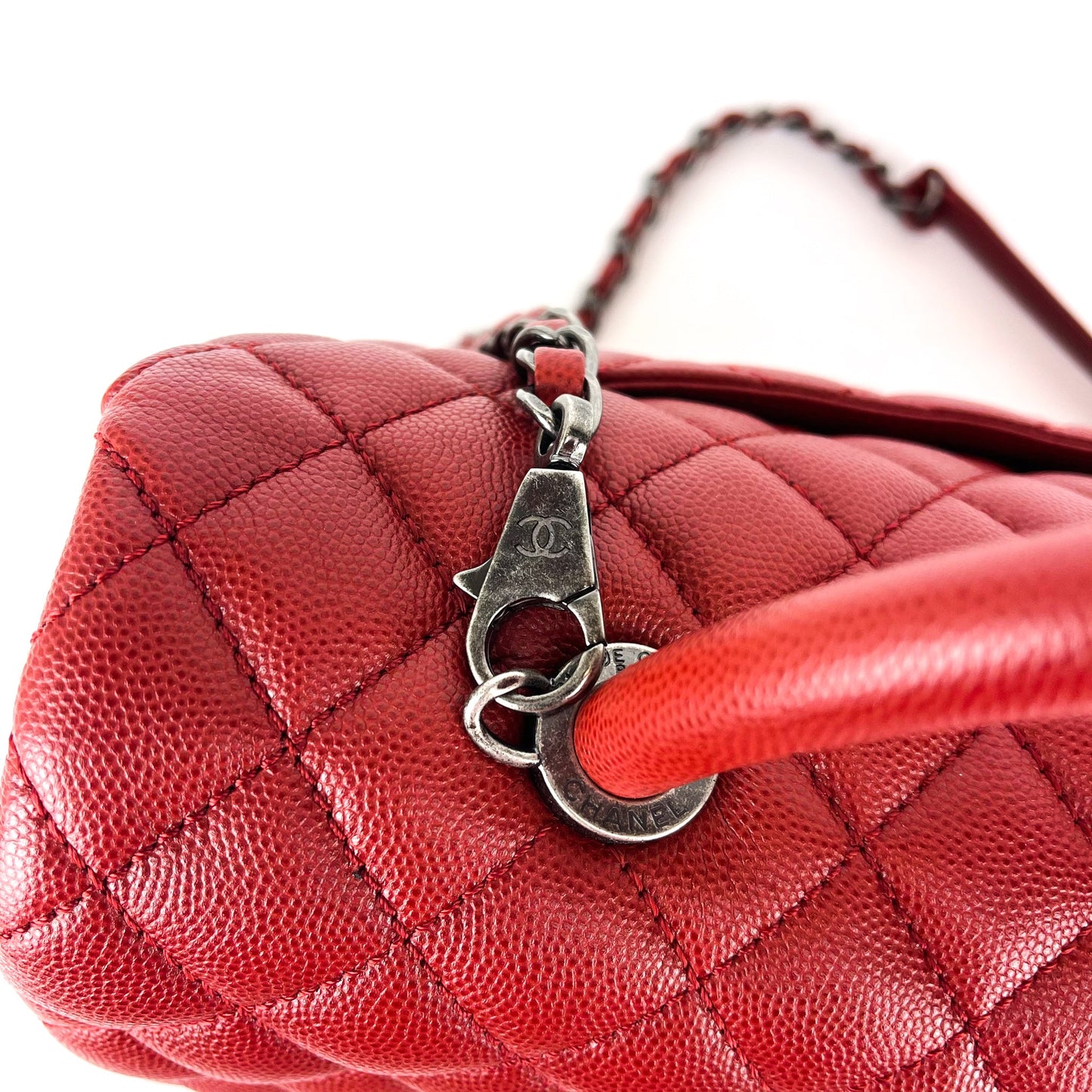 Medium Coco Handle Red Caviar RHW