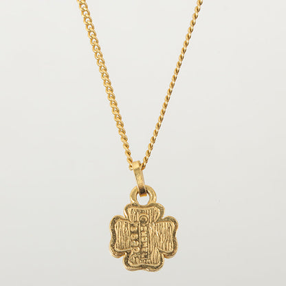 Chanel Rhinestone Clover Motif Necklace