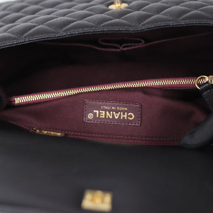 Caviar Quilted Medium Coco Handle Flap