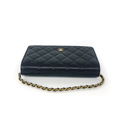 Quilted Wallet on Chain WOC Pixel Leather