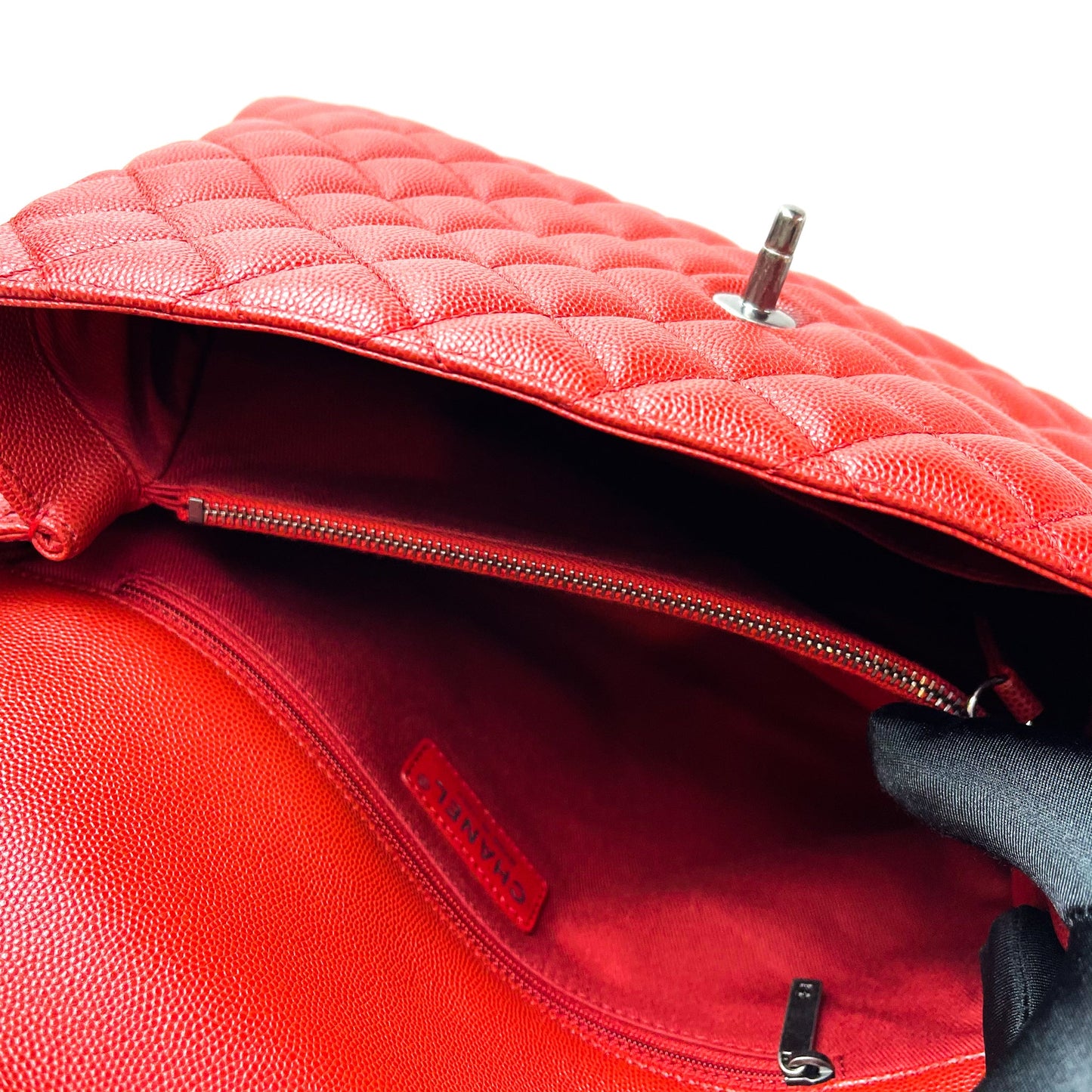 Medium Coco Handle Red Caviar RHW