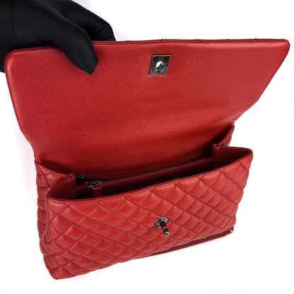 Medium Coco Handle Red Caviar RHW