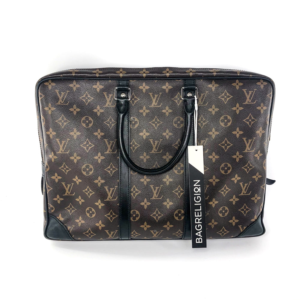 Louis-Vuitton Porte-Documents Voyage Monogram Leather Laptop bag