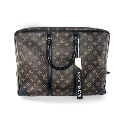 Louis-Vuitton Porte-Documents Voyage Monogram Leather Laptop bag