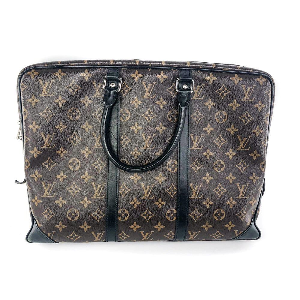 Louis-Vuitton Porte-Documents Voyage Monogram Leather Laptop bag