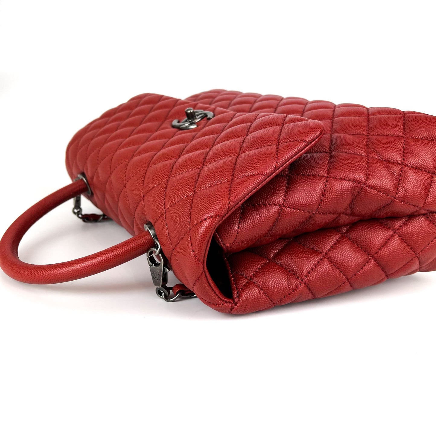 Medium Coco Handle Red Caviar RHW