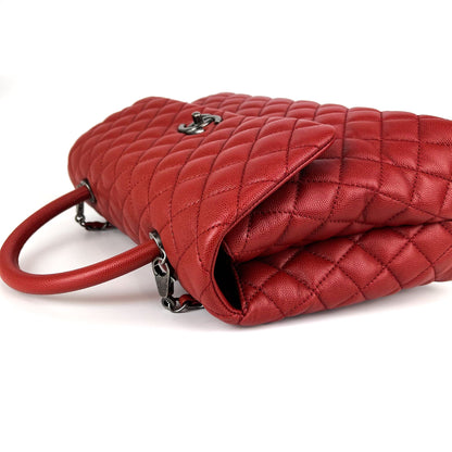Medium Coco Handle Red Caviar RHW