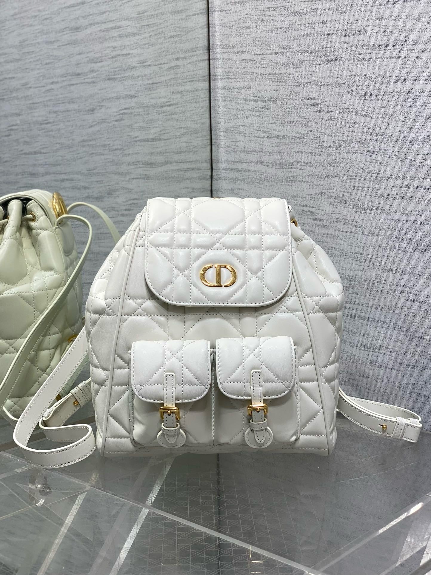 DR479 Small/Medium Dior Caro Backpack / HIGHEST QUALITY VERSION