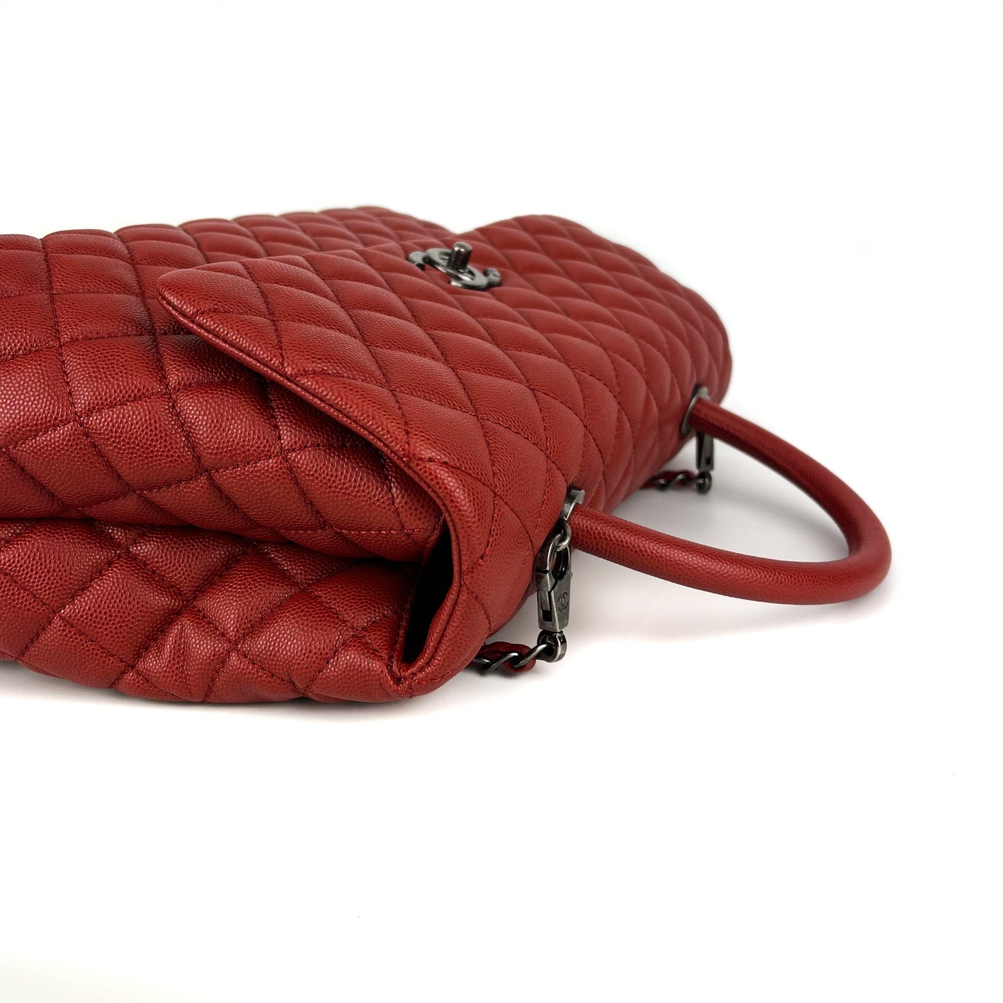 Medium Coco Handle Red Caviar RHW