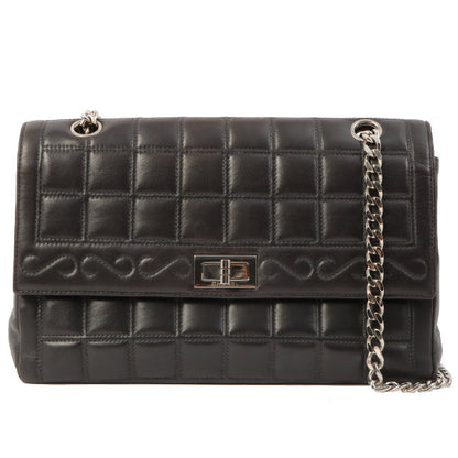 Chanel Around 2001 Made 2.55 Design Stitch Side Cc Mark Chain Bag Black