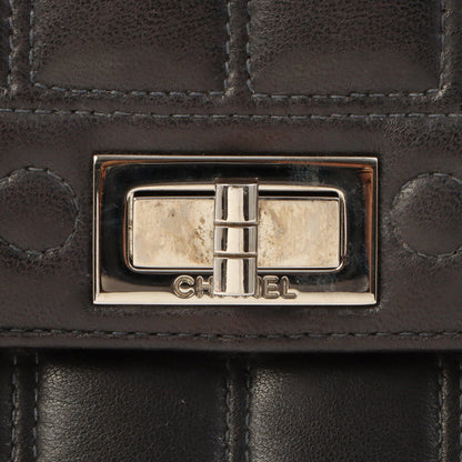 Chanel Around 2001 Made 2.55 Design Stitch Side Cc Mark Chain Bag Black