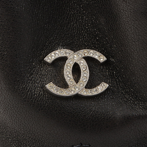 Chanel Around 2001 Made 2.55 Design Stitch Side Cc Mark Chain Bag Black