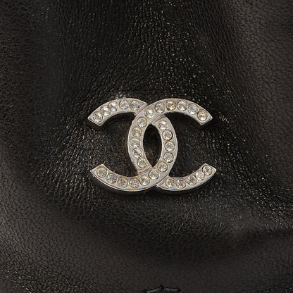 Chanel Around 2001 Made 2.55 Design Stitch Side Cc Mark Chain Bag Black